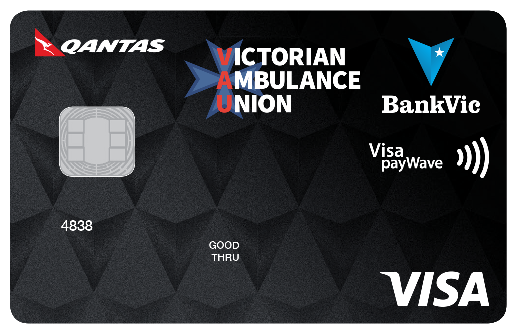 VAU BankVic Qantas Visa credit card Victorian Ambulance Union